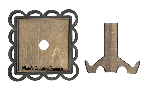Scalloped Single Tile Frame and stand
