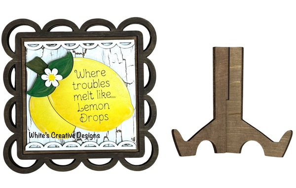 Scalloped Single Tile Frame and stand