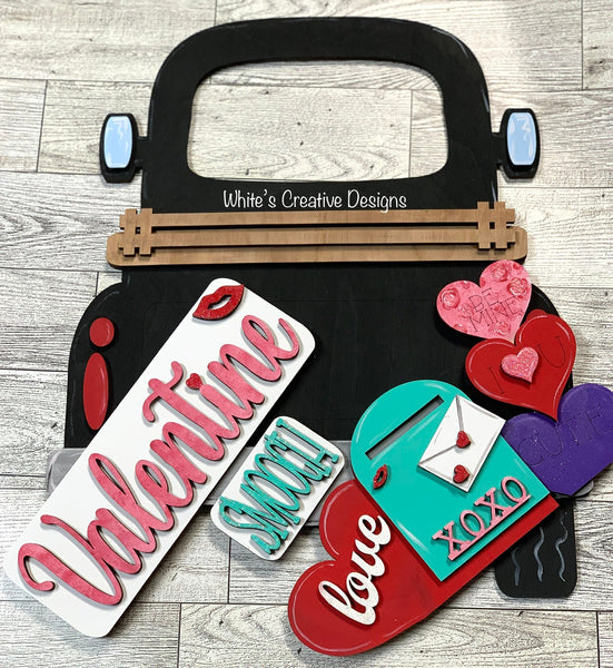 Truck shelf sitter with Valentine insert