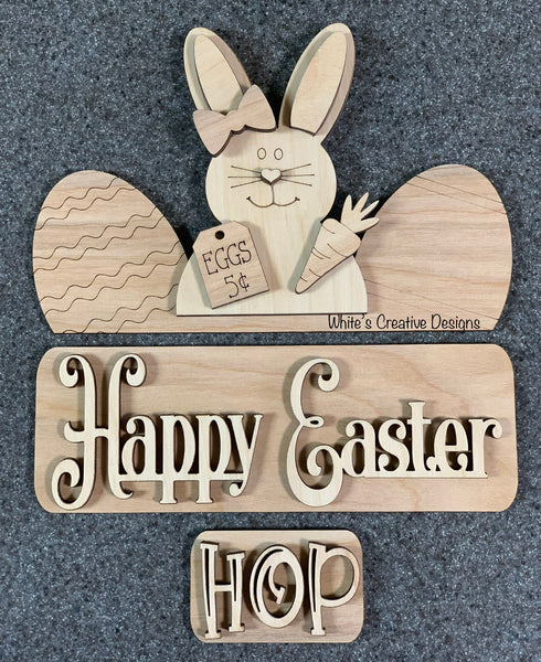Truck shelf sitter with Easter Bunny with Eggs insert