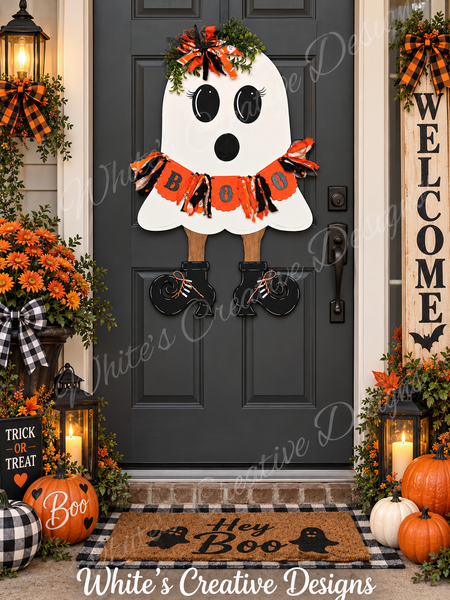 Ghost with Bunny Slippers or Witches Boots