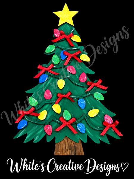 Christmas Tree with lights Shelf Sitter