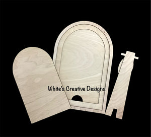 Large Arch Interchangeable Frame with Blank insert, DIY