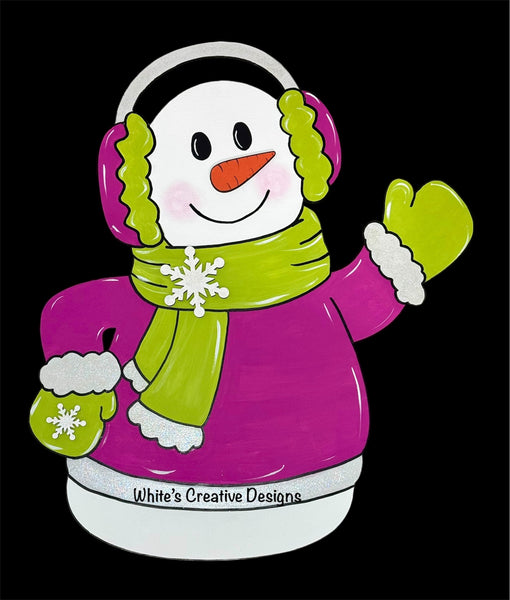 Snowman with Mittens Door Hanger