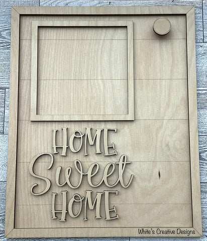 Home Sweet Home Frame for Tile and Scoop Frame
