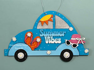 Summer Vibes VW Bug Door Hanger