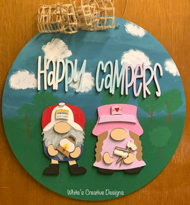 Happy Campers Gnome Door Hanger