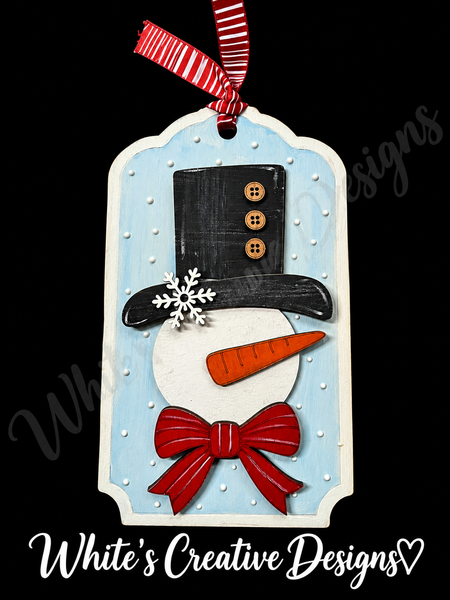 Snowman Tag Shelf Sitter
