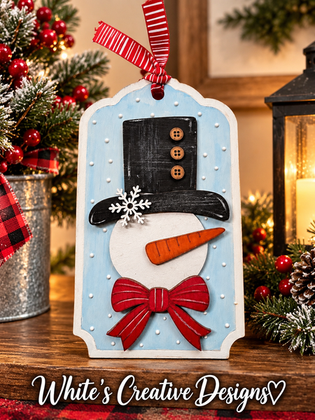 Snowman Tag Shelf Sitter