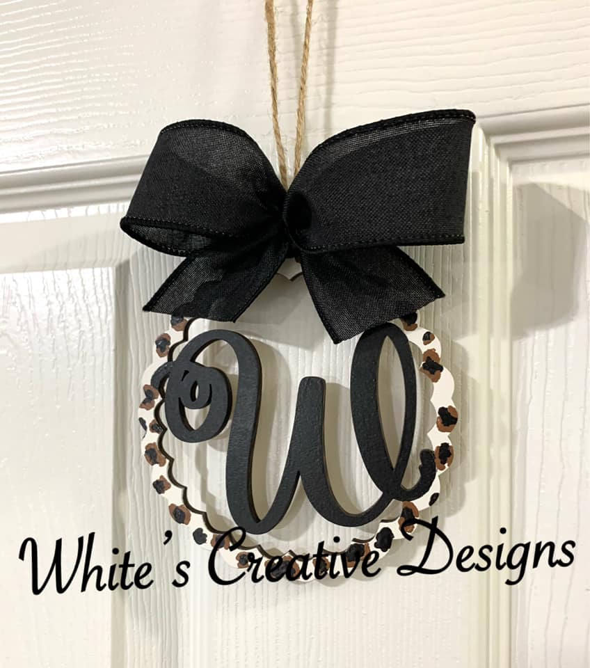 Initial Car Charm/ Bag Tag