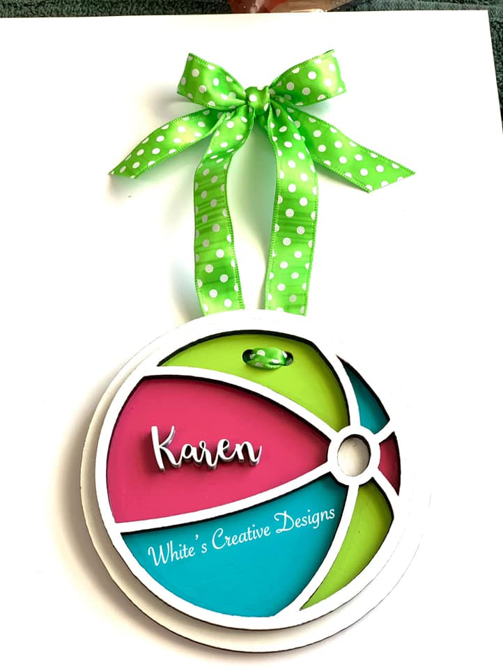 Beach Ball Bag Tag