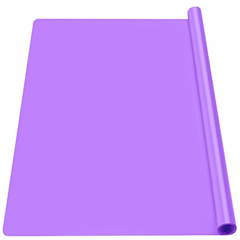 Oversize Silicone Mat Resin, Gartful 27.6 x 19.7 inches Silicone Sheet for Craft Epoxy Resin Jewelry Casting Molds Countertop Protector Placemat, Nonstick Nonskid, Purple