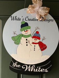 Snow Globe Door Hanger (W002)
