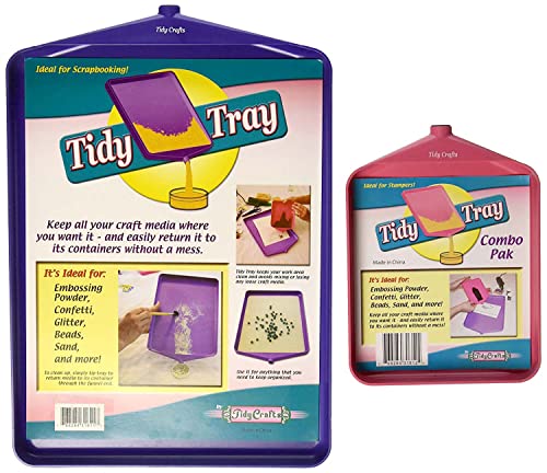 Tidy Crafts Tidy Tray Combo, 6 by 8-Inch and 10 by 14-Inch, 2-Pack