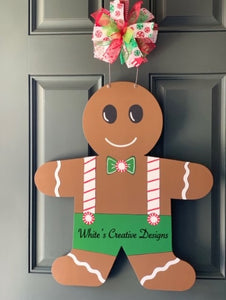 Gingerbread Boy Door Hanger (C013)