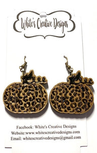 Cheetah Pumpkin Earrings