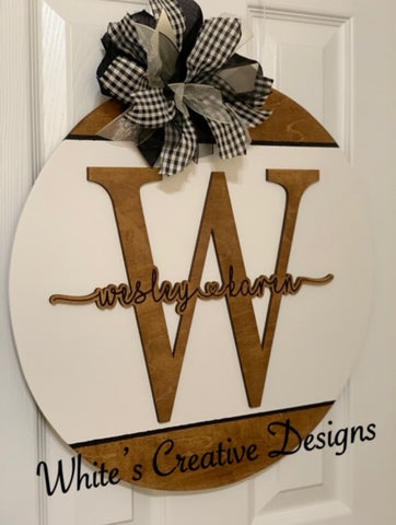 Engraved Name Door Hanger   (Y021)