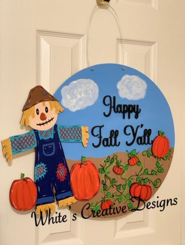 3-D Happy Fall Y'all Door Hanger (F014)