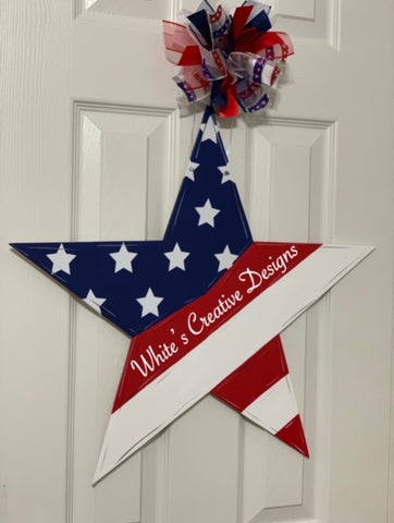 Star Shaped Flag Door Hanger (S016)