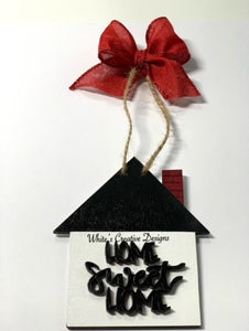 Home Sweet Home DIY Christmas Ornament (w/roof)