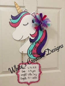 Unicorn Baby Door Hanger (Y033)