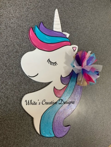 Unicorn Door Hanger (Kid Size)  (K007)