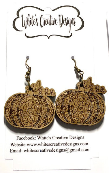 Cheetah Pumpkin Earrings