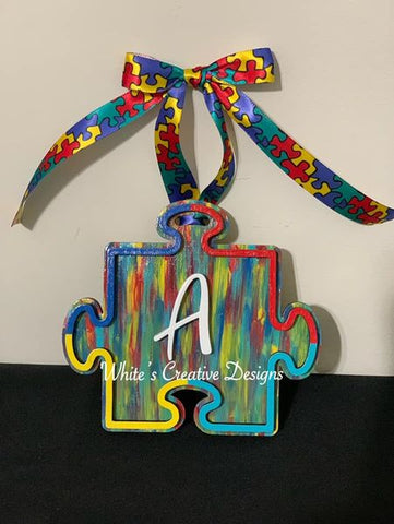 Autism Puzzle Piece Bag Tag