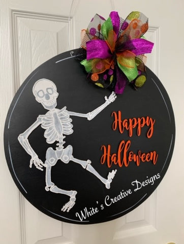 3-D Skeleton Door Hanger  (H018)