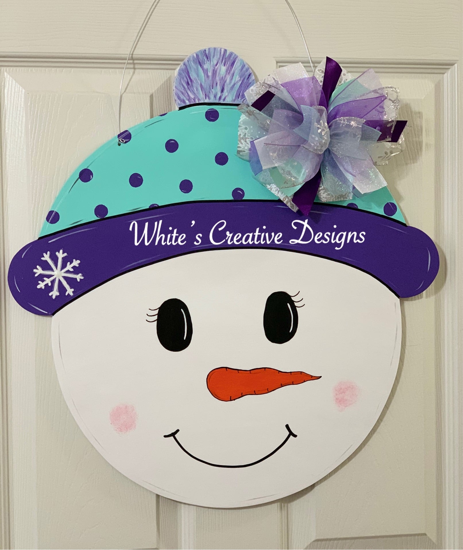 Snowman Face Door Hanger (W008)