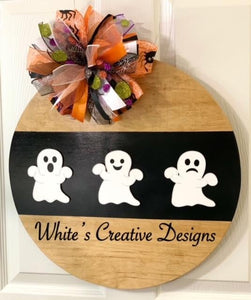 3-D Ghost Round Door Hanger