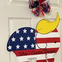 Patriotic Elephant Door Hanger (S026)