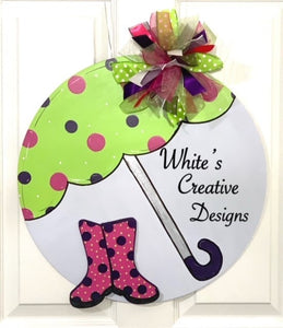 Umbrella & Rainboots Door Hanger (S029)