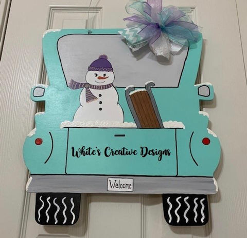 Winter Truck Back Door Hanger (W006)
