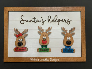Reindeer Family Sign (DIY kit)    (C026)