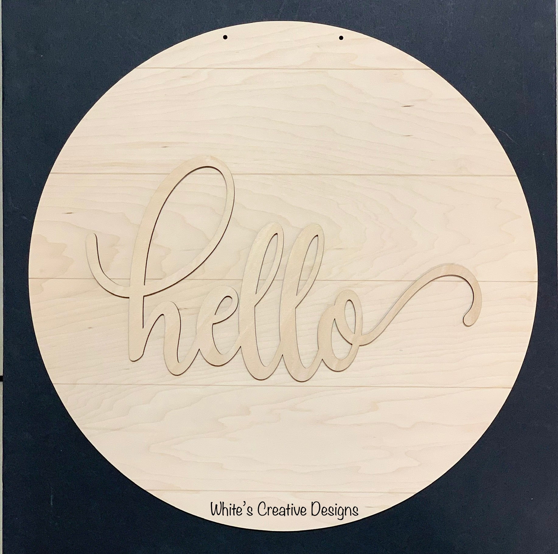 Hello Shiplap Round Door Hanger