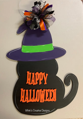 Halloween Cat Door Hanger (H024)