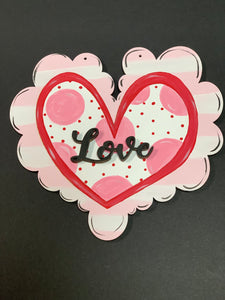 Frilly Heart Door Hanger