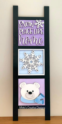 Polar Bear Leaning Ladder and Tiles