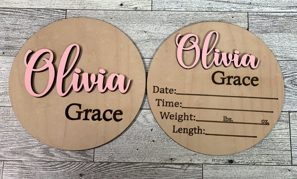 Baby Birth Announcement Sign