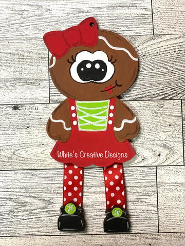 Gingerbread Girl Ornament (Ribbon Legs)