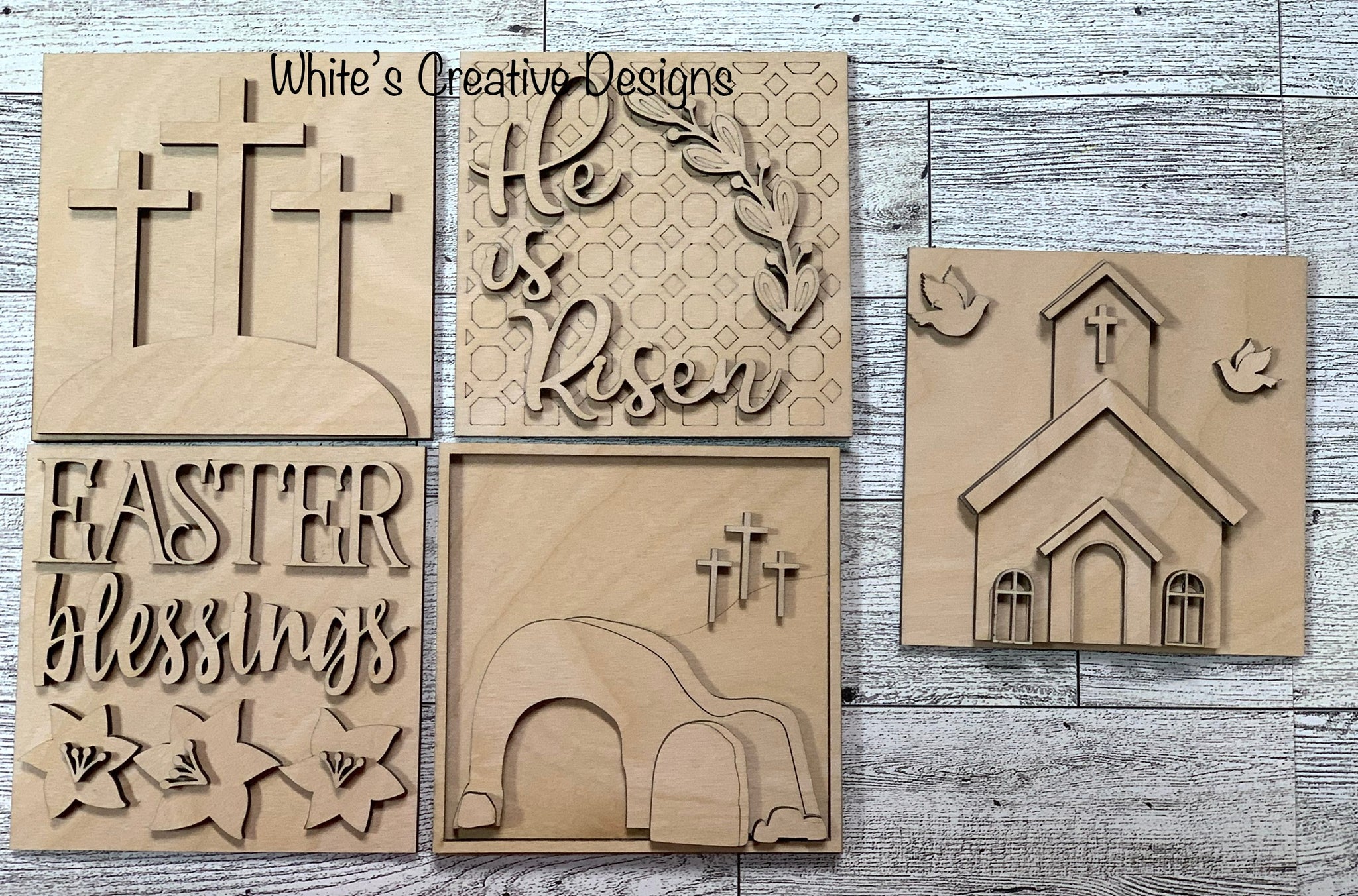 Religious Leaning Ladder Tiles