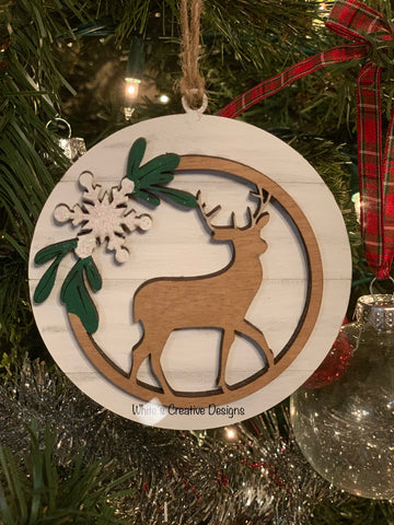 Deer Shiplap Ornament O#25
