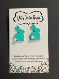 Sitting Bunny Post Back Earrings