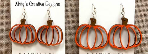 Pumpkin Outline Earrings