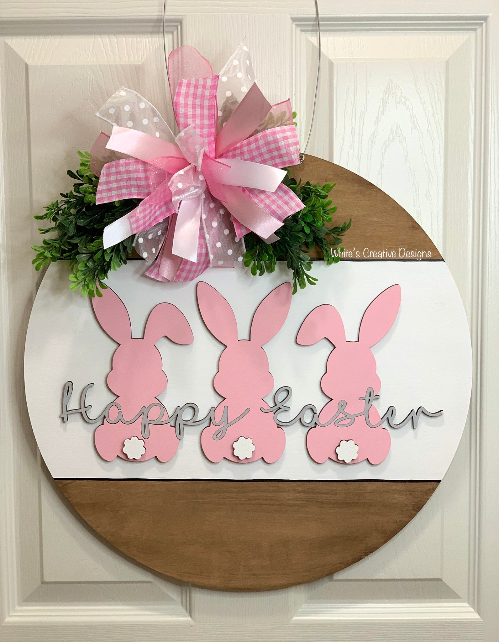 Happy Easter Bunnies Door Hanger