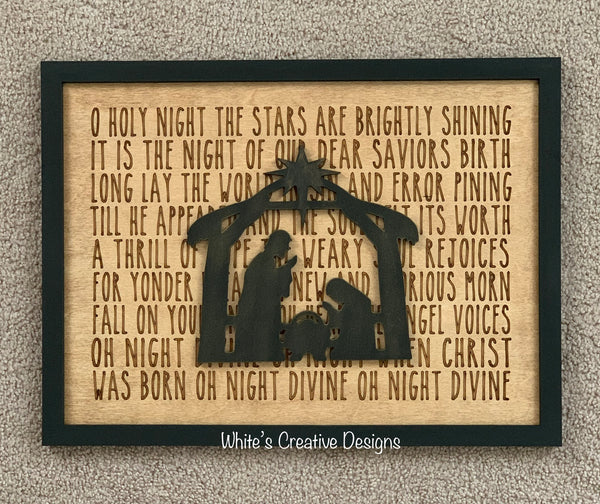 O' Holy Night Finished Sign C#027