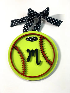 Softball Pocketbook/Book Bag/Gym Bag Tags