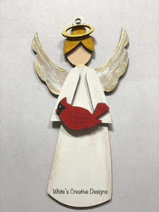 Angel with Red Bird Ornament