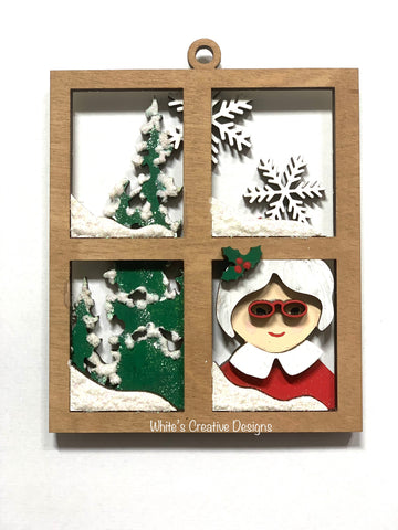 Mrs. Claus Window Ornament